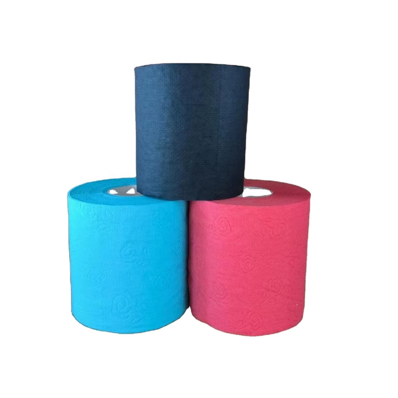 Wholesale Dyed Color Custom WC toilet paper toilet tissues roll paper papier toilette papel higienic