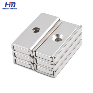 Heavy Duty Industrial Neodymium Rectangular Strong Bar Channel Pot Magnets with Countersunk Hole