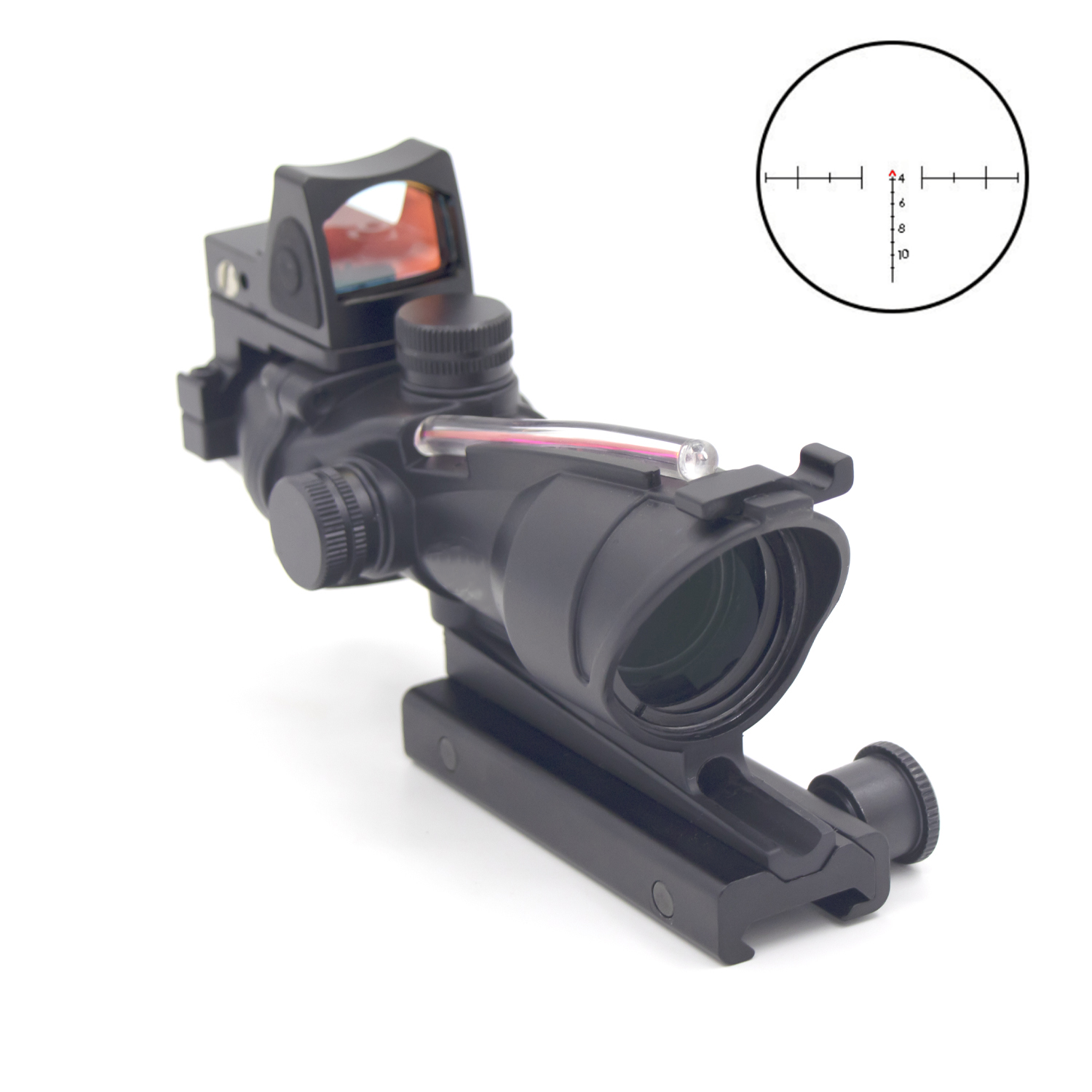 Hunting ACOG 4x32 Telescope Tactical scope Real Fiber Optics With RMR Illuminated Red Dot Sight