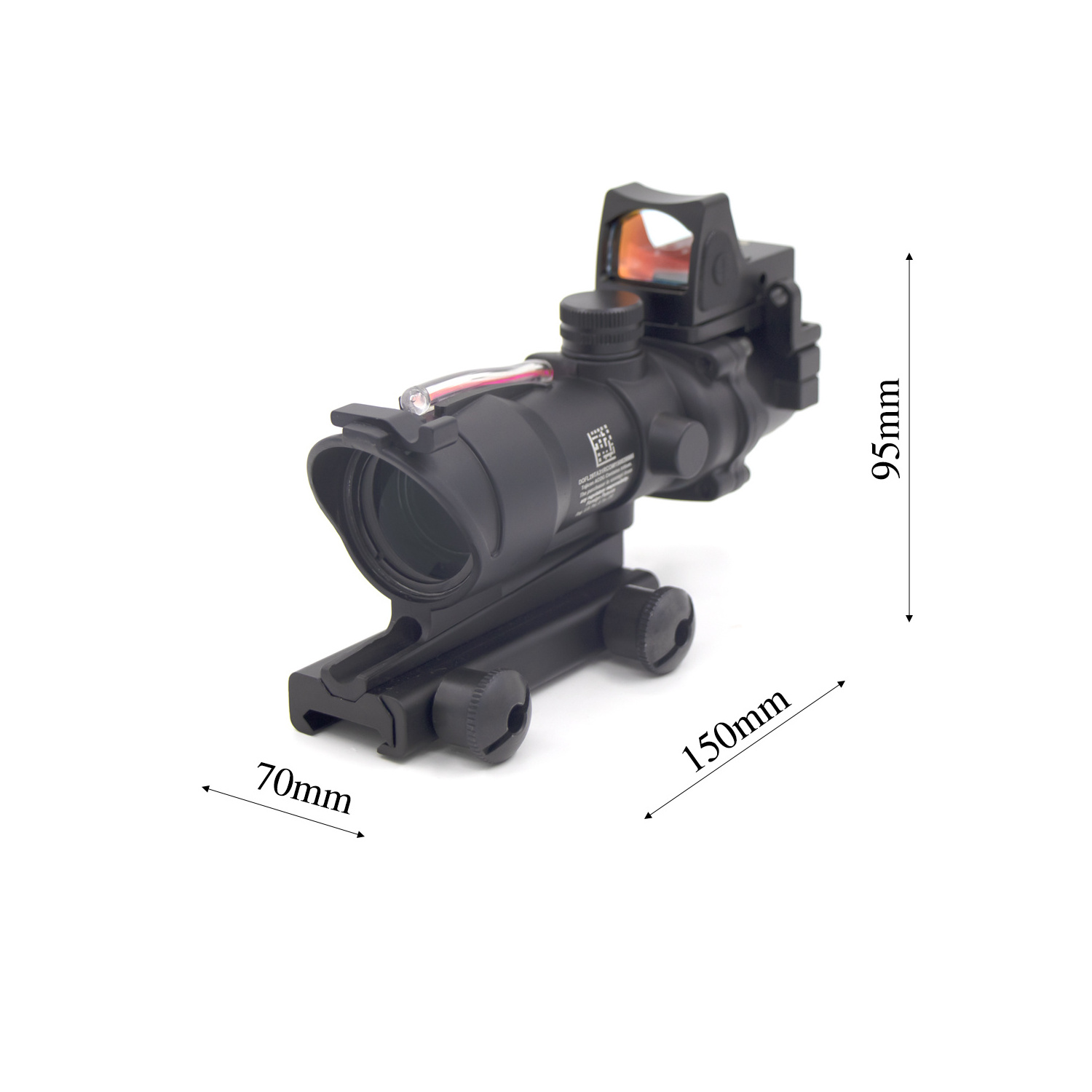 Hunting ACOG 4x32 Telescope Tactical scope Real Fiber Optics With RMR Illuminated Red Dot Sight