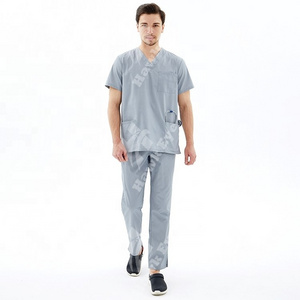 custom wholesale short Sleeves Suit nurse Medical Scrubs uniforme set Nurse Hospital Uniforms