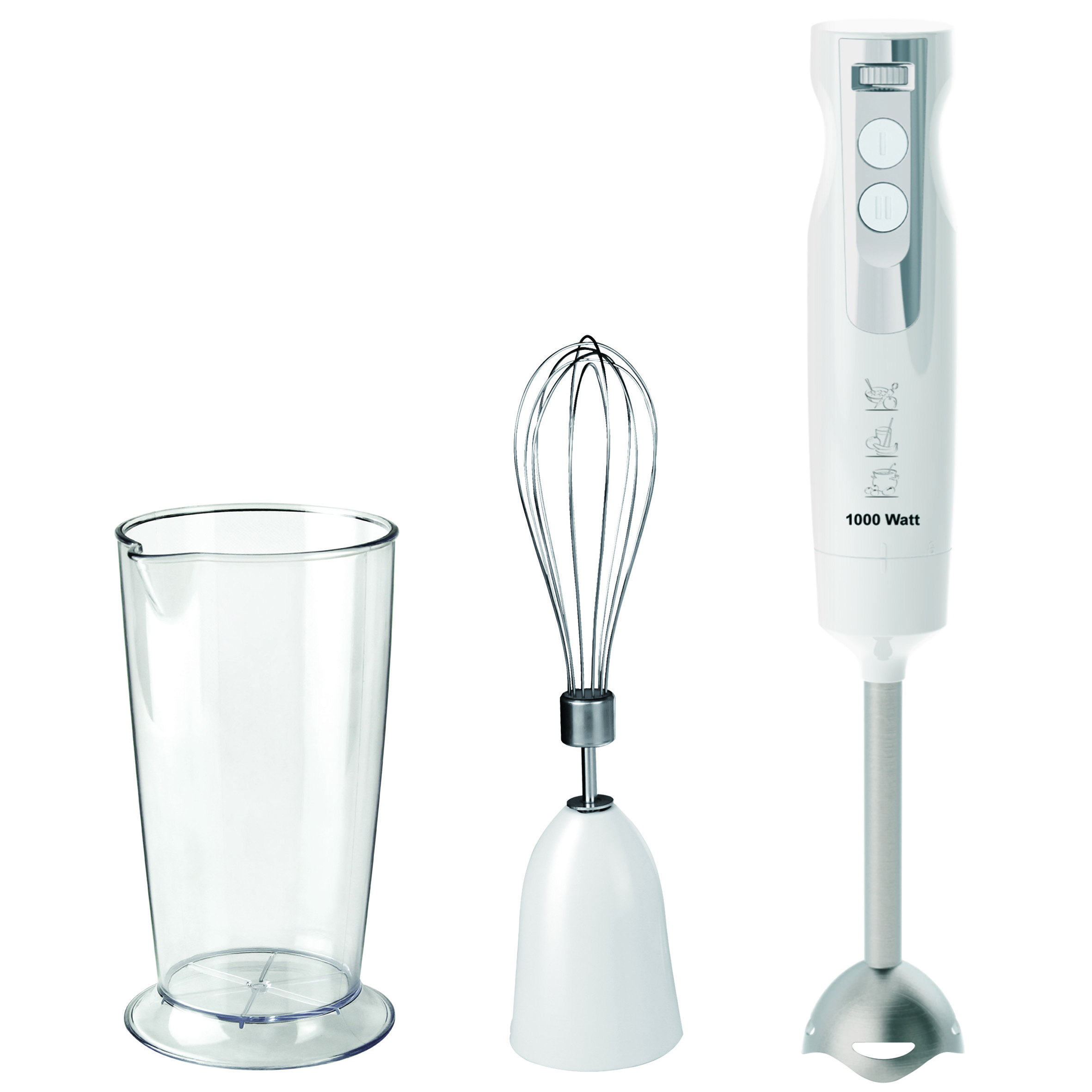 Hawkins 4 in 1 Hand Blender Stick Mixer 230V 1000W Manual Hand Blender 2 Speeds Vegetable Chopper Rechargeable Handheld Blender