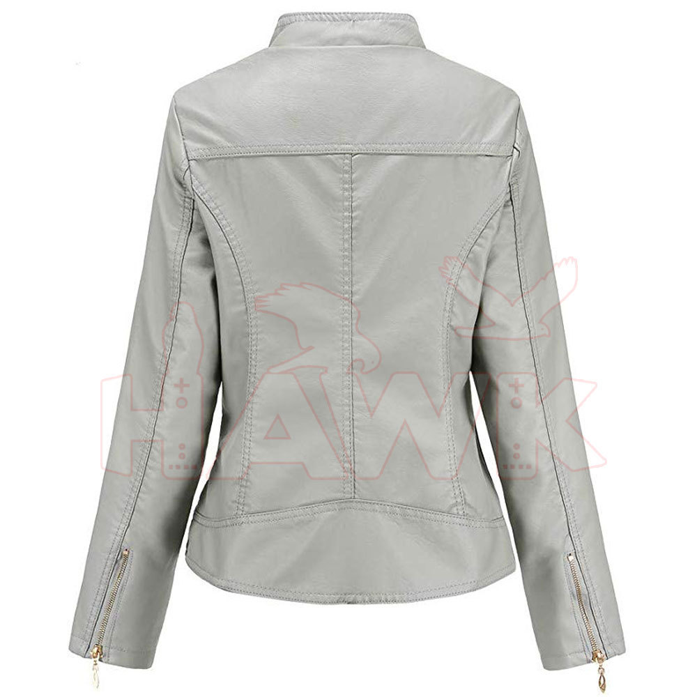 Wholesale Prices Leather Jacket Genuine Sheep Skin Material Women Jacket Warm inside Classic Custom Biker Windproof