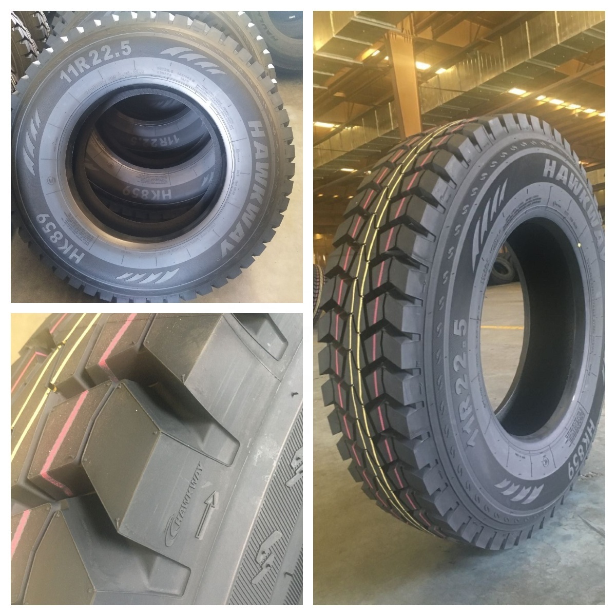 SUPERHAWK / HAWKWAY China Tubeless Tyre Manufacturer High Quality Radial Truck Tire 11r22.5 18PR OFF THE ROAD tyre