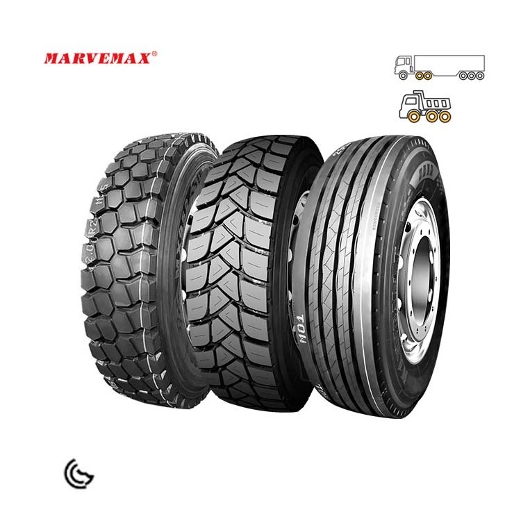 Chinese Commercial truck bus tyre TT 12 00r20 20PR MARVEMAX Radial truck tire llanta 295/80R22.5 315/80R22.5 11R22.5