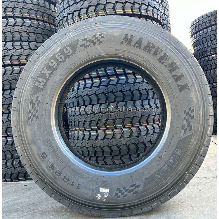 Good Quality Chinese brand Duty commercial truck tires MARVEMAX  11R24.5 Radial drive Truck tyres prices