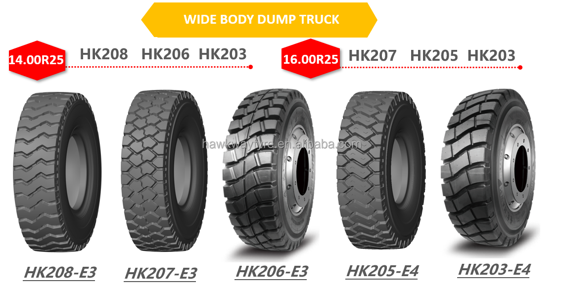 Dump Truck tire otr tyre 16.00R25 14.00R25 E3 E4 design for Mining Wide Body Dump Truck