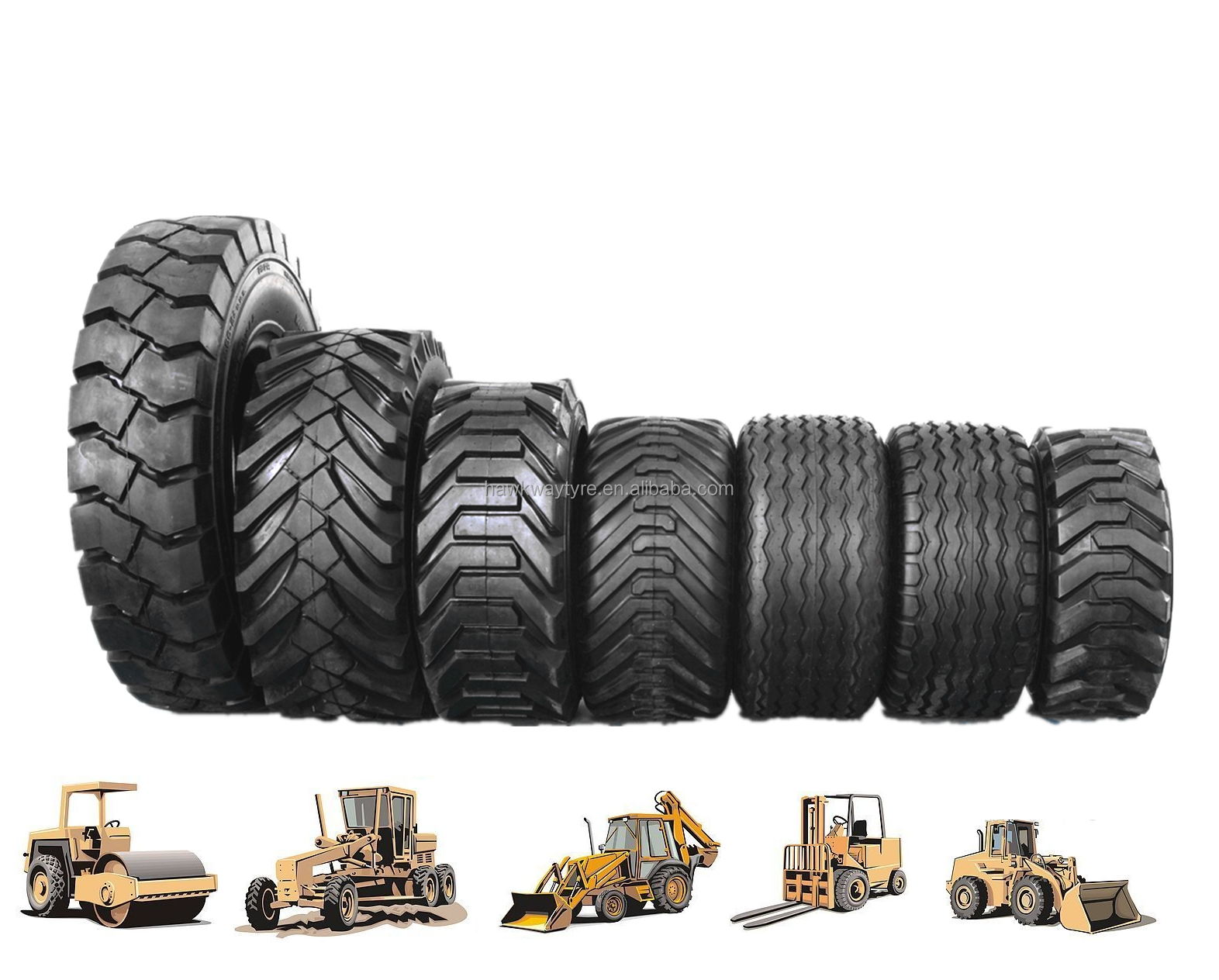 Farm Tractor Tyre For Drive Wheel Bias Agricultural 7.50-20 8.3-24 11.2-28 15.5-38 Hawkway Marvemax R-1 Chinese factory