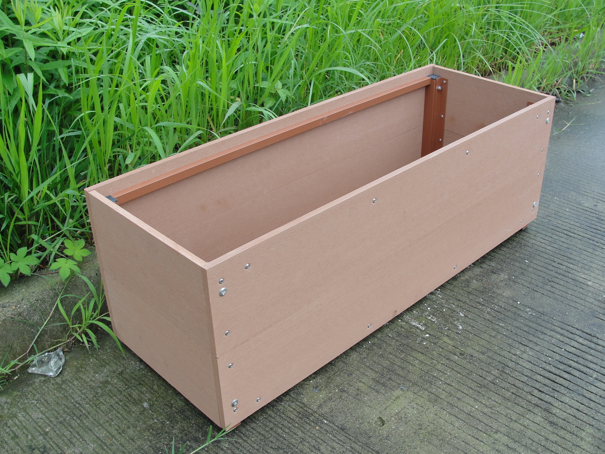 1800mm High Decorative WPC Rectangular Planter Box, Wood Plastic Composite Flower Planter Box