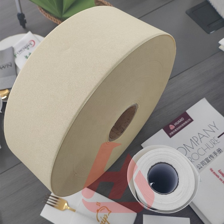 White Airlaid Roll Natural Jumbo Rolls Paper Napkin Custom Paper Roll