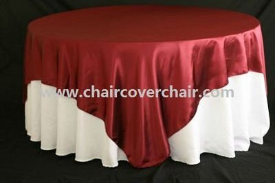 satin square table overlay cloth