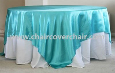 satin square table overlay cloth