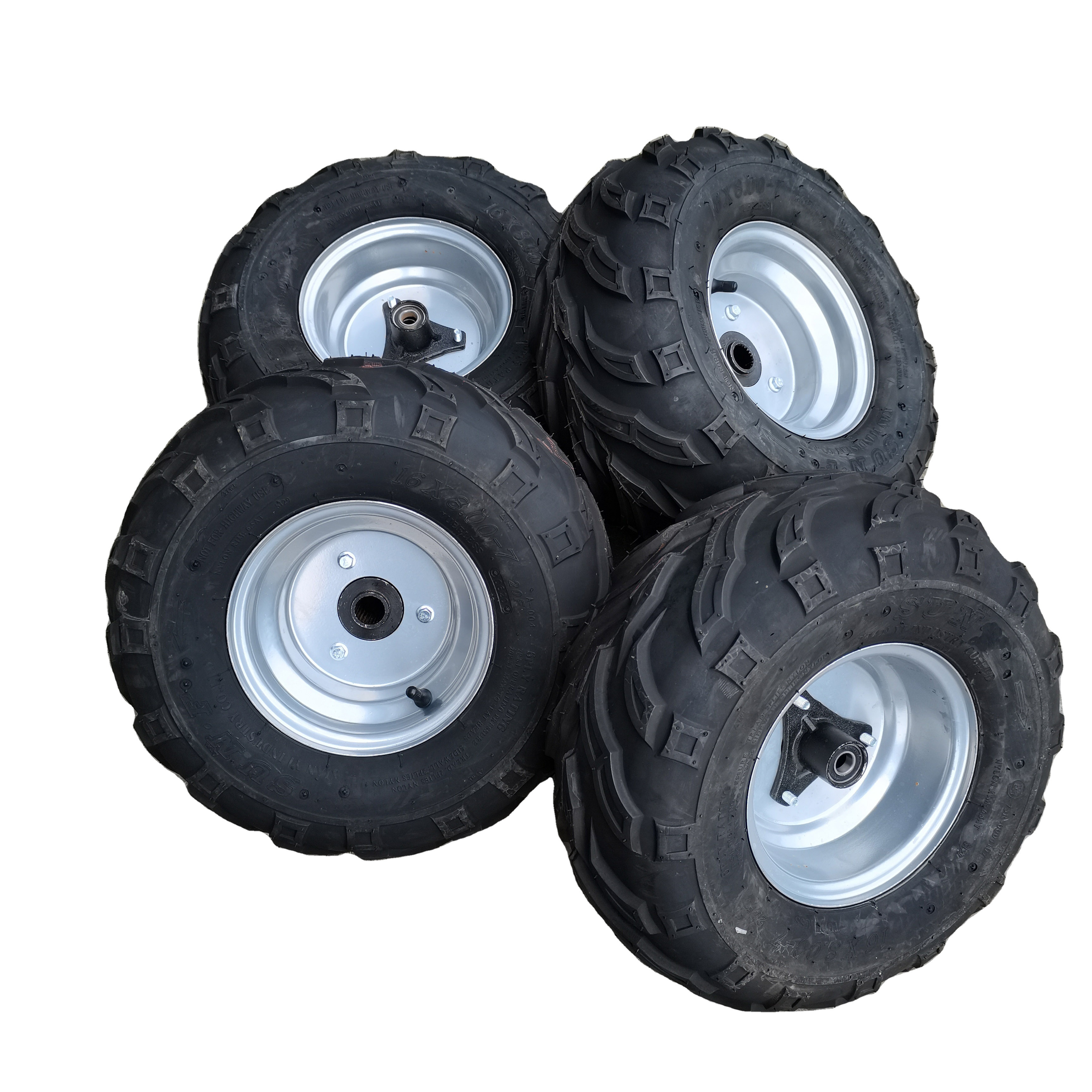 16*8-7 off-road Tubeless Tires/Tyre With Steel Rims for ATV/E-ATV/ Go Kart