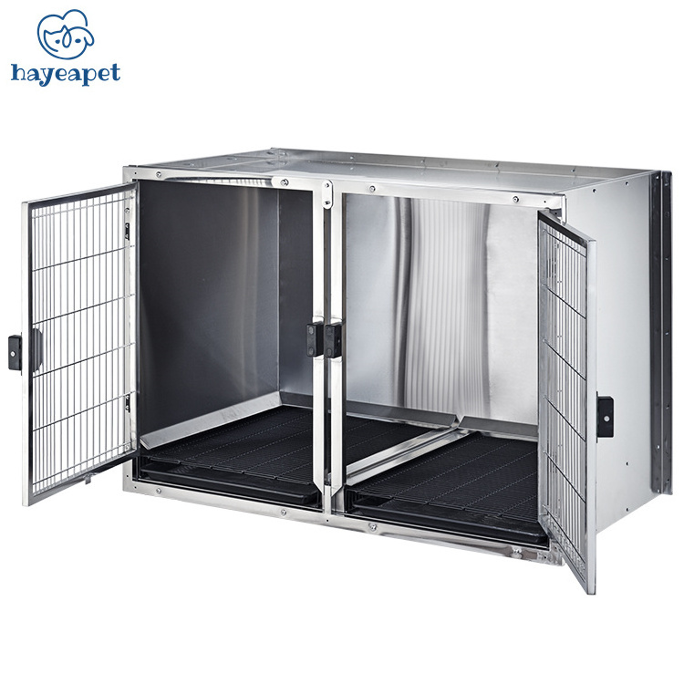 Pet Modular Cage Bank Whosale Hospital Stainless Steel Veterinary Vet Dog Cat Pet Show Cage HCB-102-S/M/L