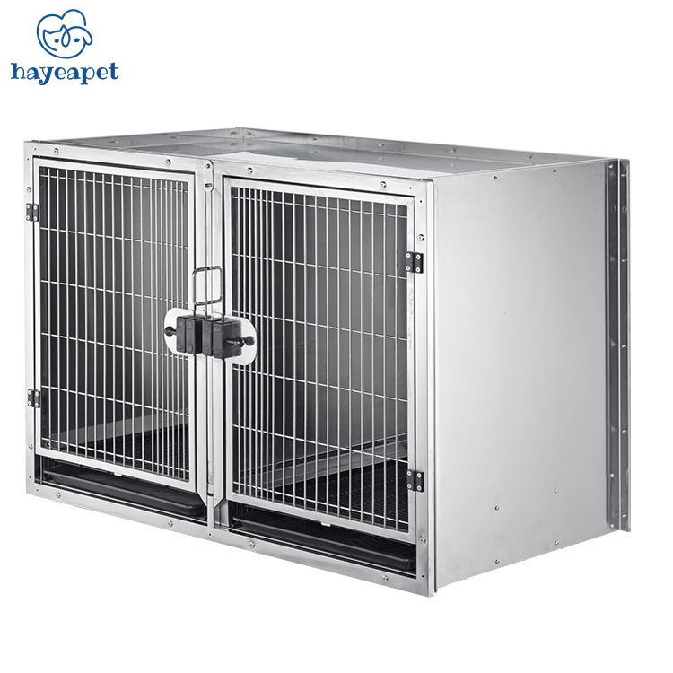 Pet Modular Cage Bank Whosale Hospital Stainless Steel Veterinary Vet Dog Cat Pet Show Cage HCB-102-S/M/L