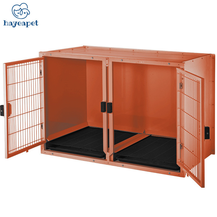 Pet Modular Cage Bank Zinc-plated Steel With Powder Coated Finish Vet Dog Cat Pet Show Cage Bank For Large Small Animal