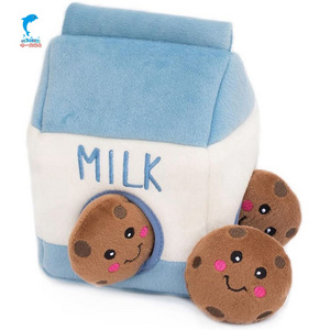 Soft Toy Factory Custom Baby Toys Manufacturer Stuffed Milk Box Personalized  Plush Food