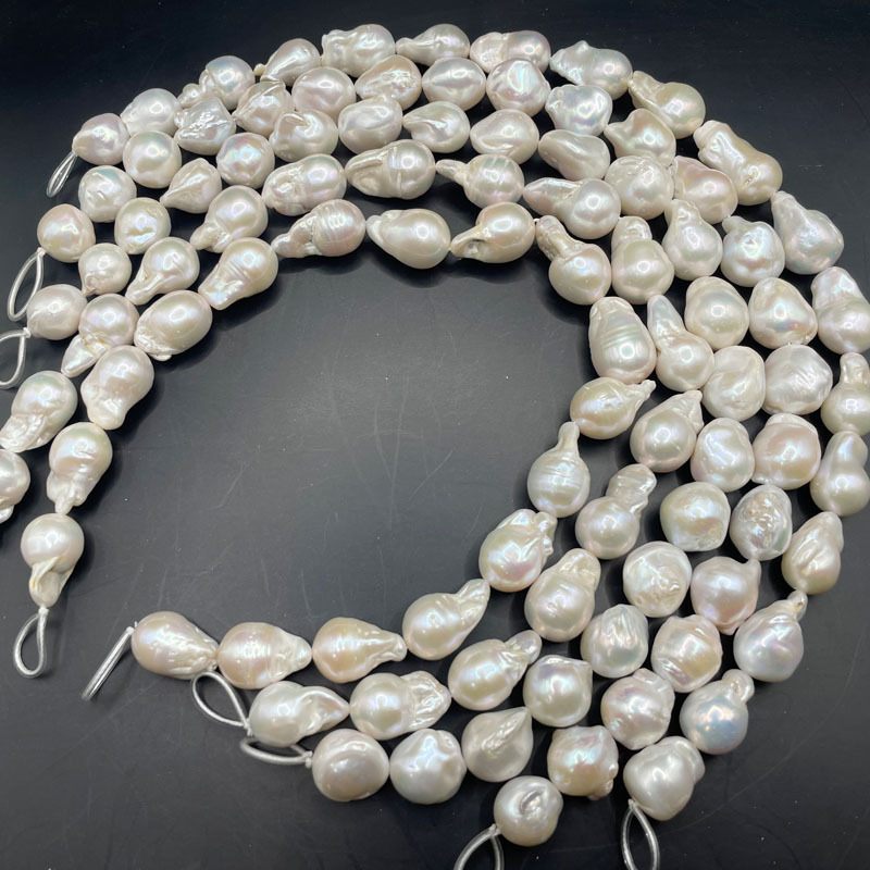 Wholesale white baroque pearl strand natural freshwater loose pearls irregular baroque pearl beads for jewelry making