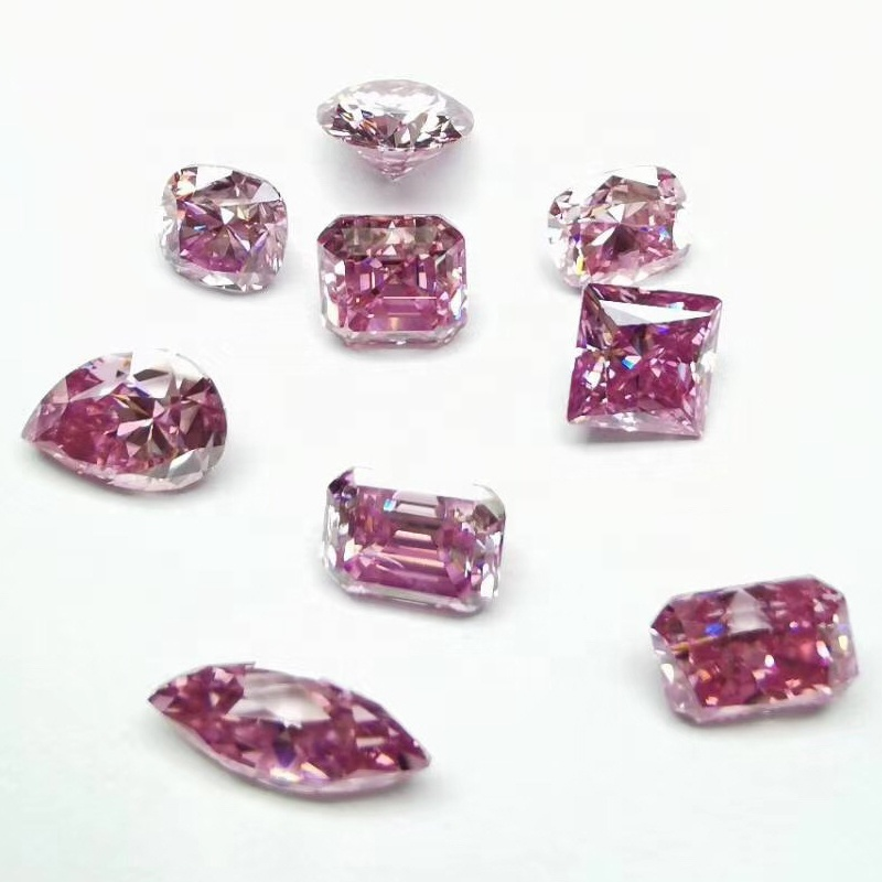 Marquise Cut Pink Moissanite VVS1 5x10mm 1.0CT Lab Grown Pink Moissanite Diamond GRA Loose Moissanite Marquise