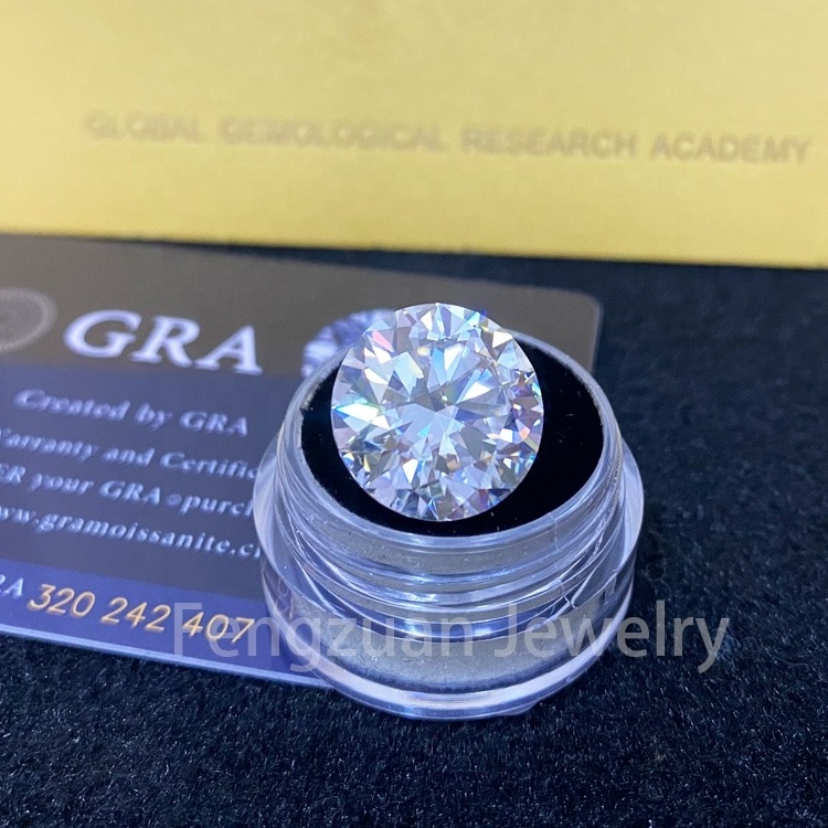 Wholesale Price Loose gra moissanite white D color excellent VVS1  round moissanite stone diamond  for jewelry making