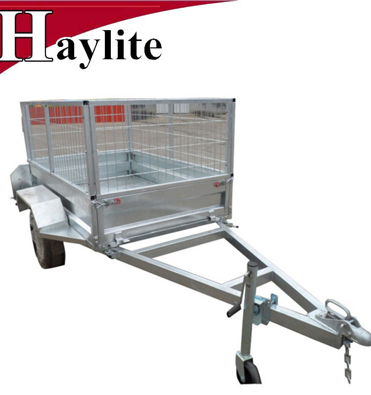 Single Utility Hot Dip Galvanized Box Trailer With Axle OEM Supplier