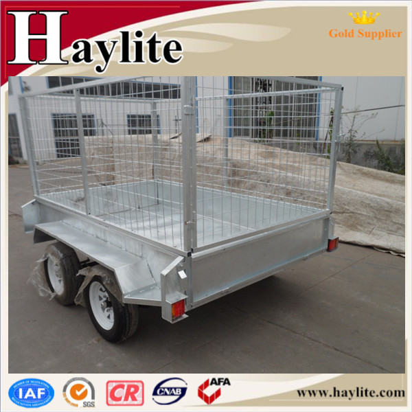 Hot Dip Galvanized 8x5 tandem box trailer used farm trailer with PEV cover