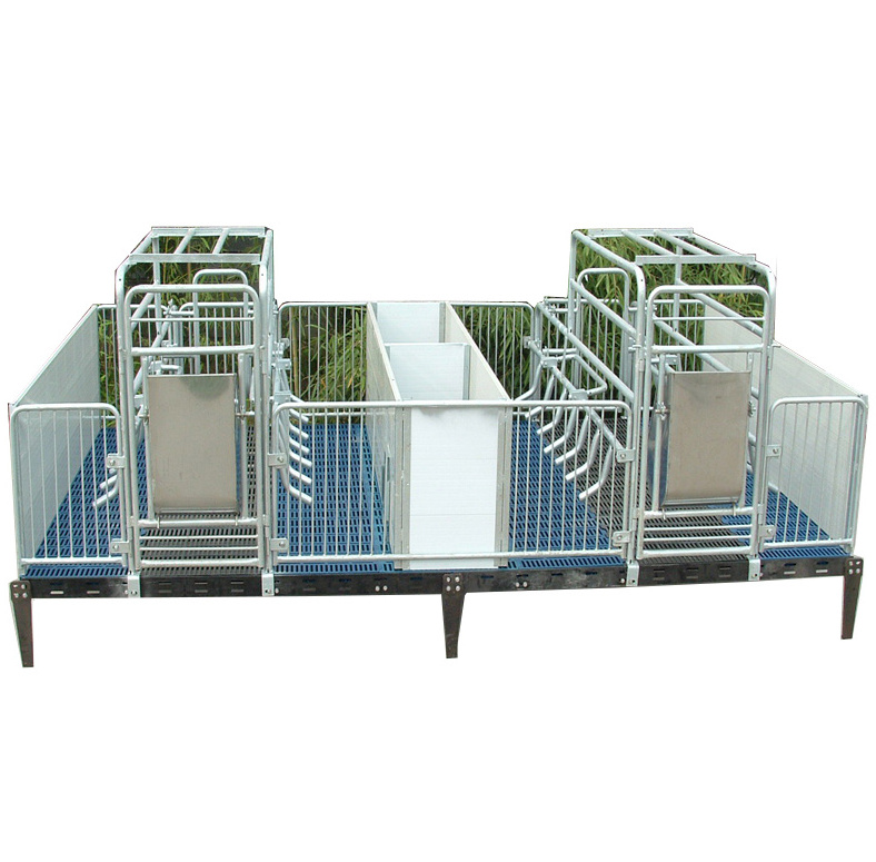 2.4X2.1m pig farrowing crate with plastic floor pen