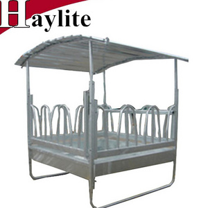 Hot Dip galvanised steel horse slow hay save feeder with roof