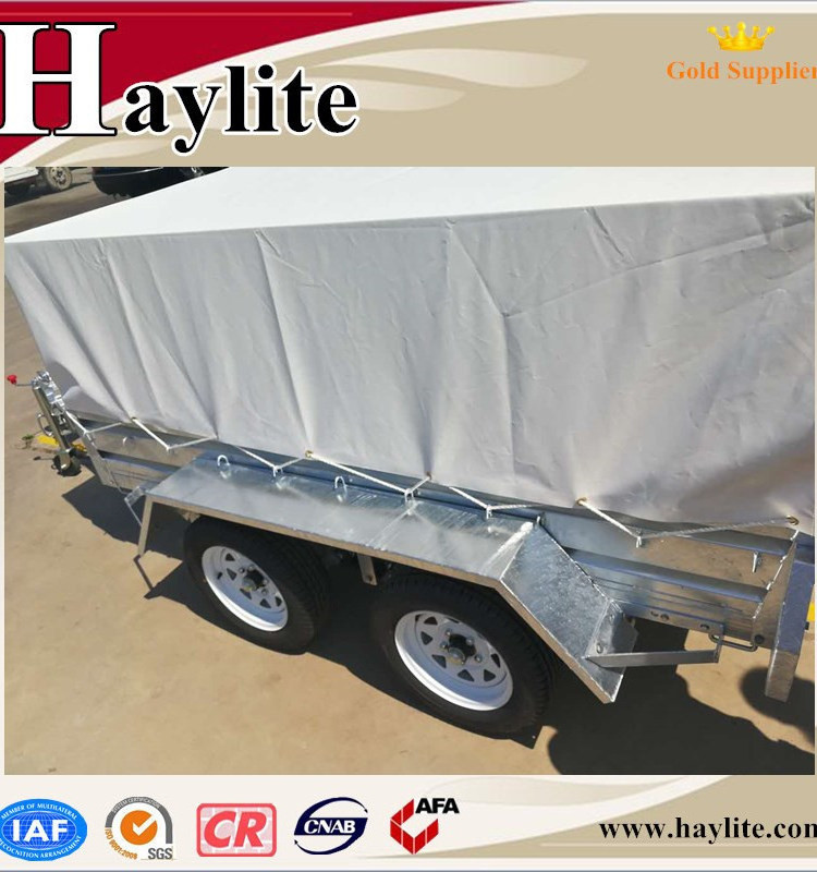 Hot Dip Galvanized 8x5 tandem box trailer used farm trailer with PEV cover