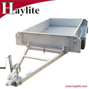 Single Utility Hot Dip Galvanized Box Trailer With Axle OEM Supplier