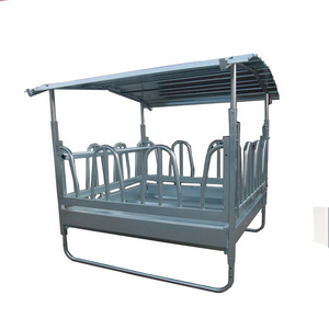 Customized square Horse cattle Eating Hay Feeder with roof