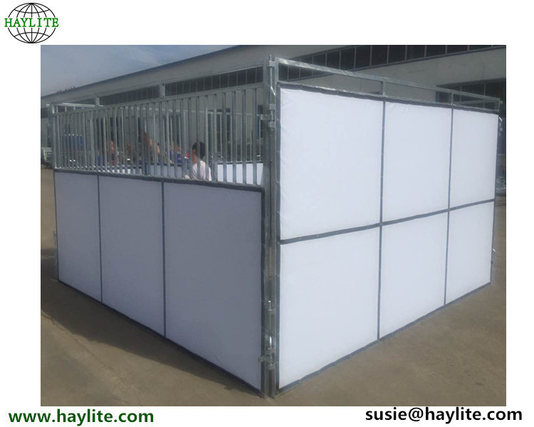 Good quality temporary stables for horse used on horse farm