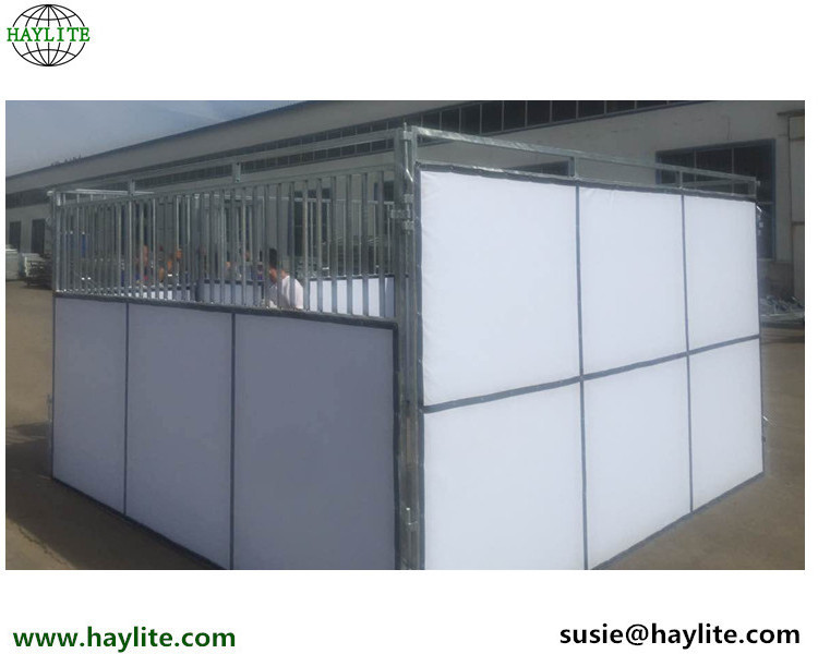 Good quality temporary stables for horse used on horse farm