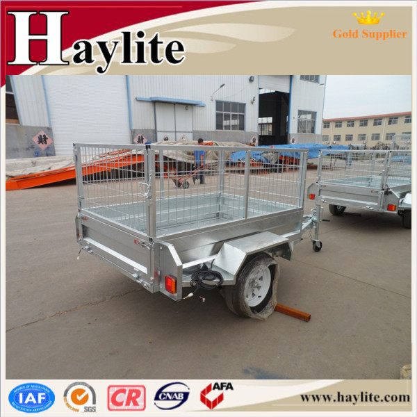 Single Utility Hot Dip Galvanized Box Trailer With Axle OEM Supplier