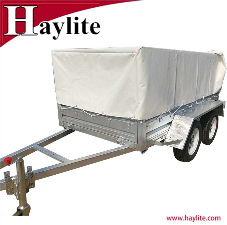 Hot Dip Galvanized 8x5 tandem box trailer used farm trailer with PEV cover