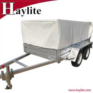 Hot Dip Galvanized 8x5 tandem box trailer used farm trailer with PEV cover