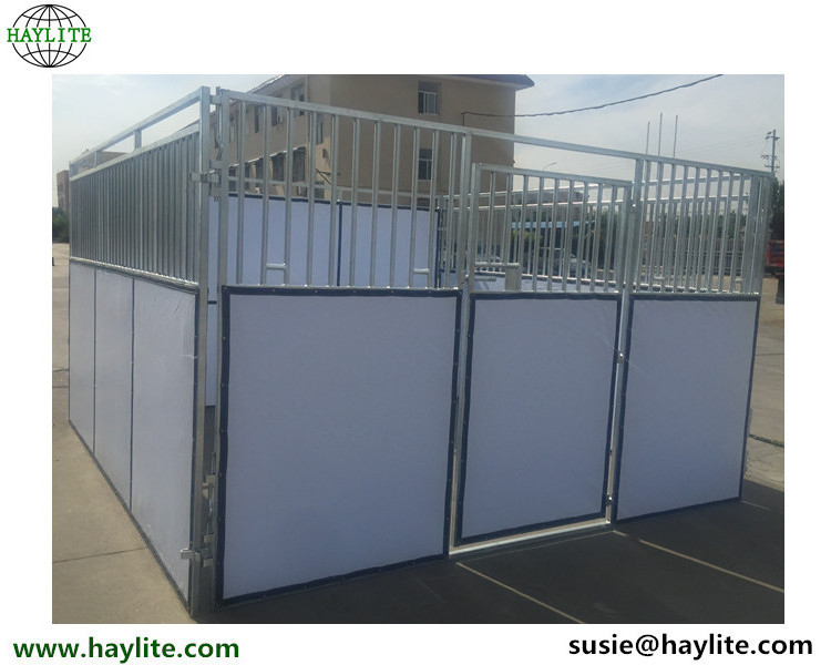 Good quality temporary stables for horse used on horse farm