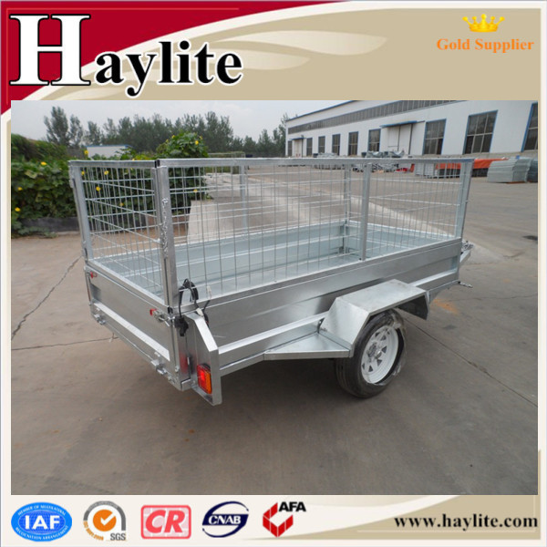 Single Utility Hot Dip Galvanized Box Trailer With Axle OEM Supplier