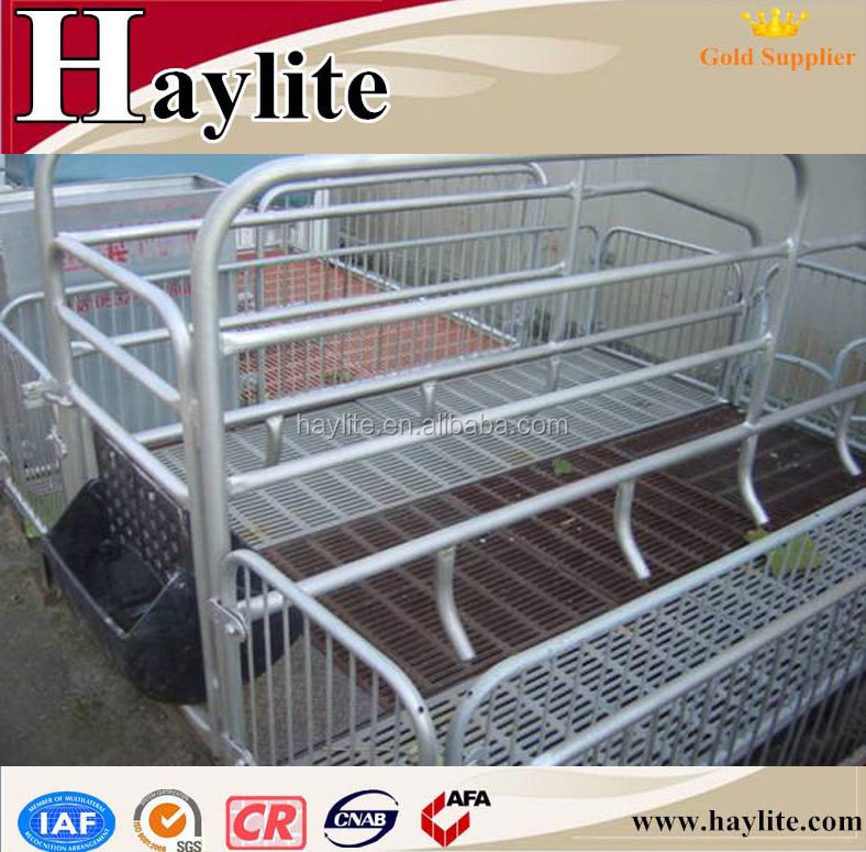 2.4X2.1m pig farrowing crate with plastic floor pen