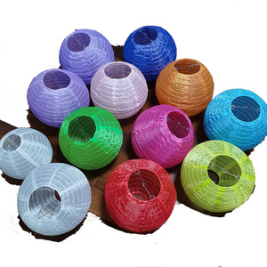 Colorful Round outdoor use nylon lantern home decoration lantern