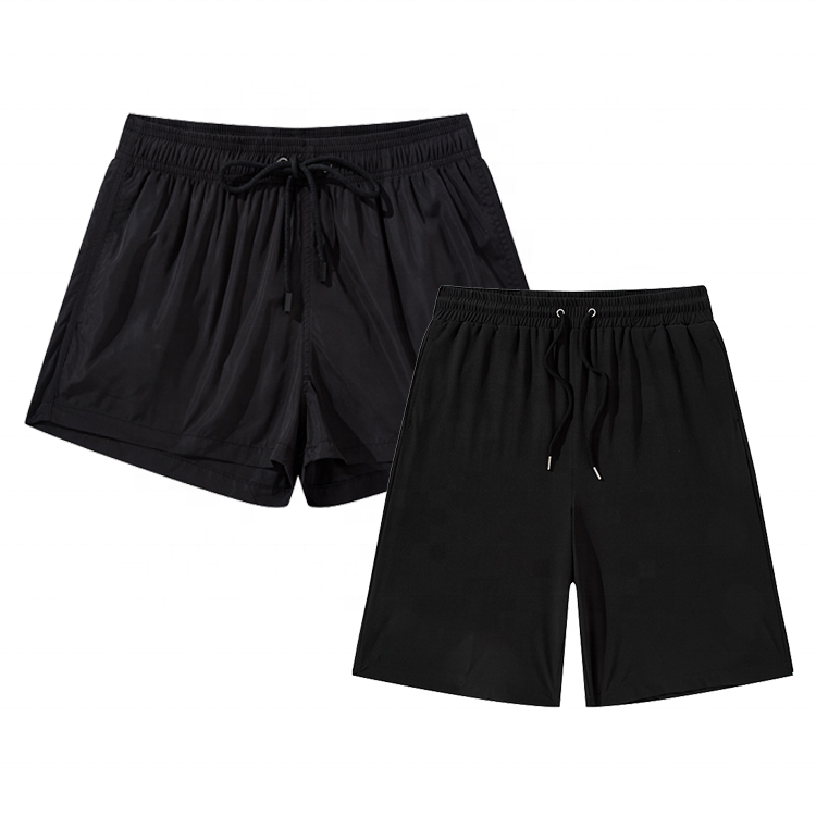 Wholesale Cheap Casual Men Black Nylon Shorts Mens Quick Dry Blank Board Shorts