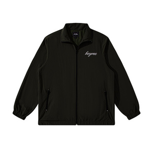 Custom Embroidery Logo Satin Lining Nylon Material Windbreaker Mens Windbreaker Jacket