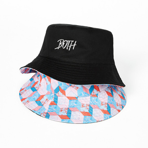 Summer Custom Sublimation Printing Double-Sided Bucket Hat All Over Printing Reversible Bucket Hats