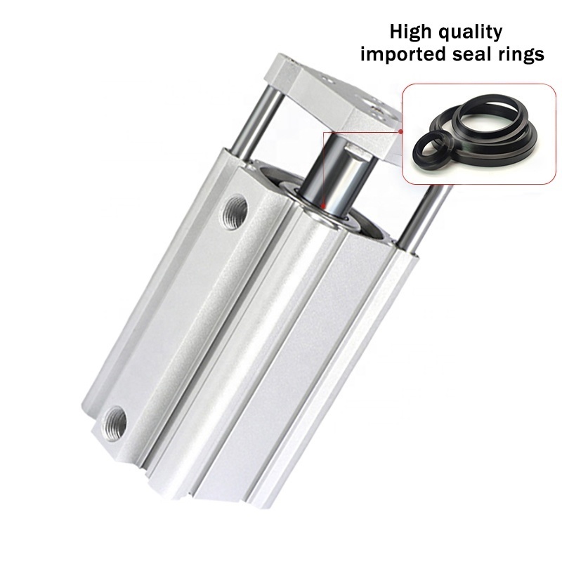 smc type CDQMB CQMB CQMA CQM pneumatic compact cylinder double acting piston telescopic dual guide rod magnetic linear actuator