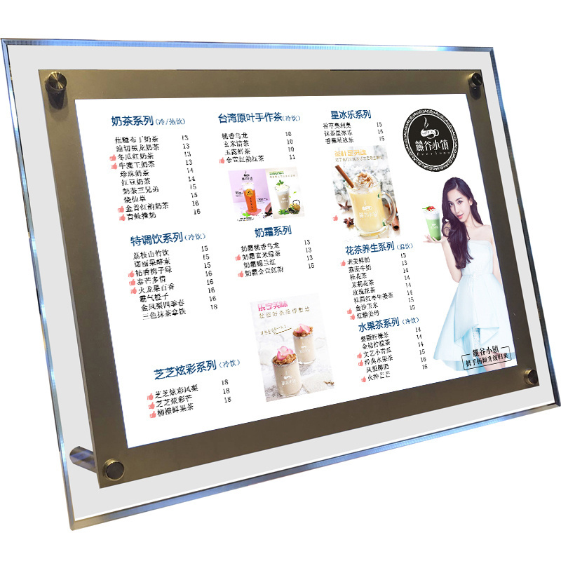 A4-A0 Crystal Light Box Frame Real Estate Agent Led Window Display