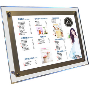 A4-A0 Crystal Light Box Frame Real Estate Agent Led Window Display