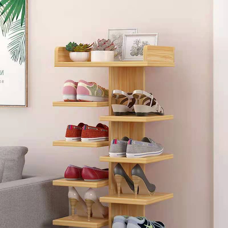 Home Furniture Wooden Shoe Rack Doorway Large Capacity Shoe Rack