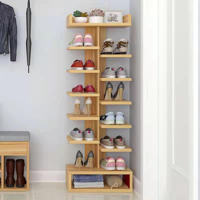 Home Furniture Wooden Shoe Rack Doorway Large Capacity Shoe Rack