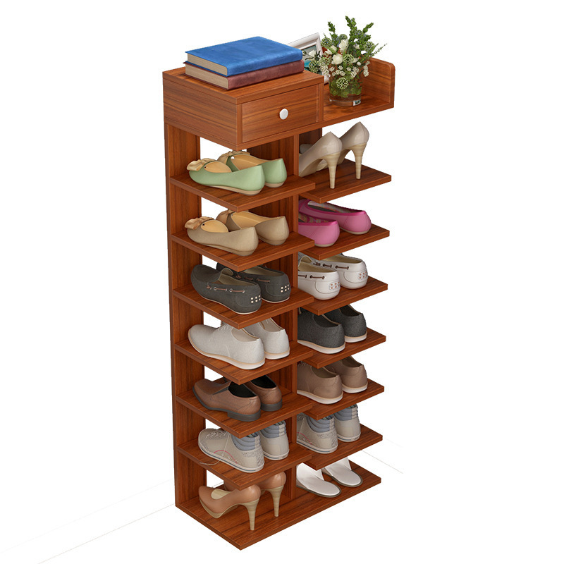 Economical Simple wooden shoe rack for household use  space-saving shoe cabinet storage rack