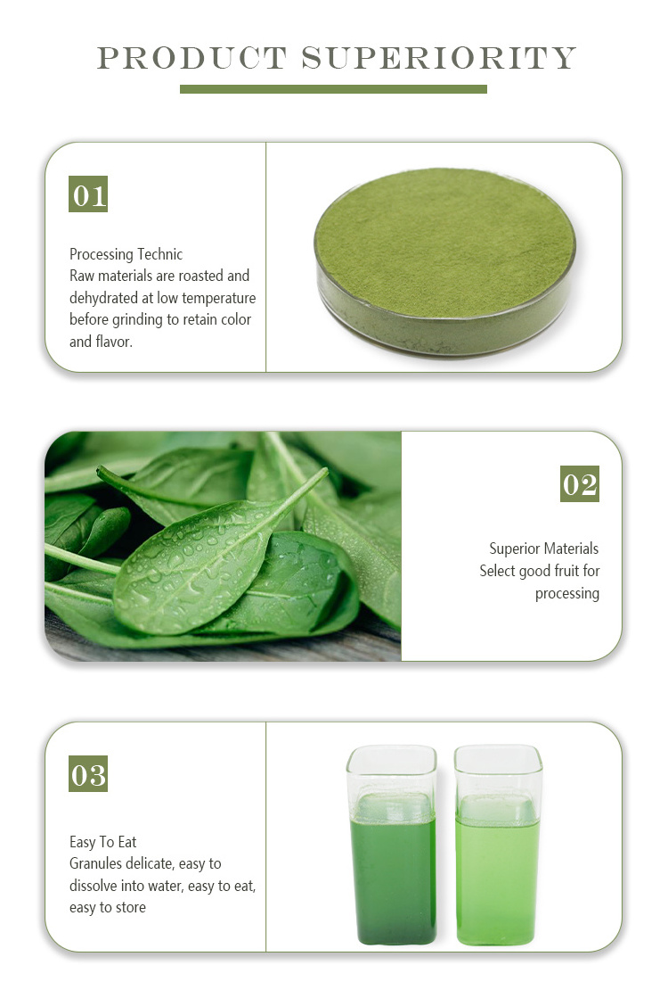 Freeze-dried dehydrated spinach powder high quality spinach powder